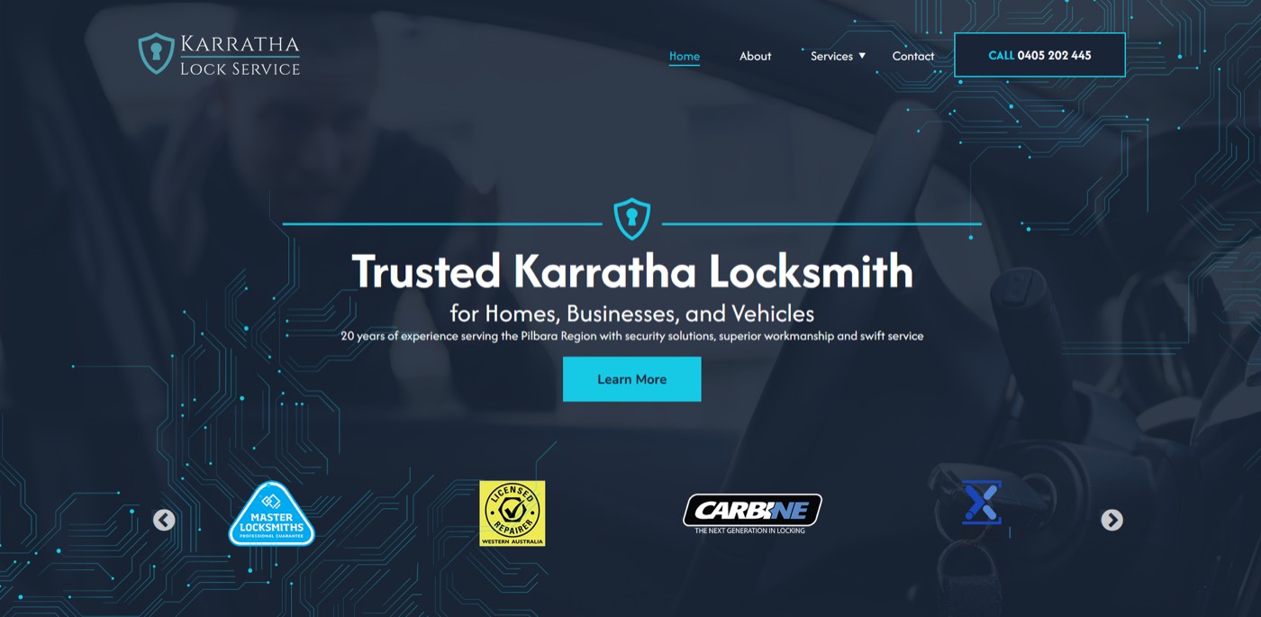 Karratha Lock Service website